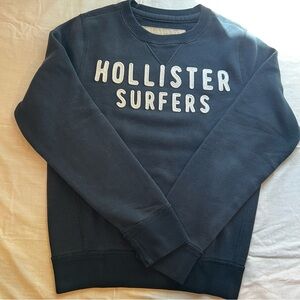 Hollister Surfers Men's Dark Blue Crewneck Sweater